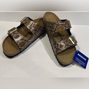 Birkenstock Women’s Sandals - Brown Snake Print Size 10